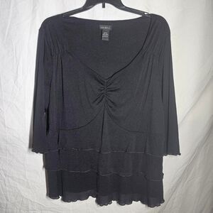 Vintage y2k plus size gothic ruffle top